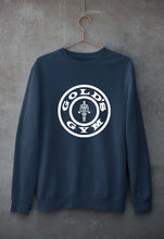 Load image into Gallery viewer, Gold&#39;s Gym Unisex Sweatshirt for Men/Women-S(40 Inches)-Navy Blue-Ektarfa.online
