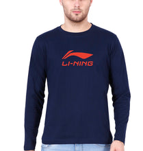 Load image into Gallery viewer, Li-Ning Full Sleeves T-Shirt for Men-Navy Blue-Ektarfa.online
