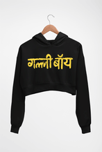 Load image into Gallery viewer, Gully Boy Crop HOODIE FOR WOMEN-Black-Ektarfa.online
