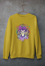 Load image into Gallery viewer, Psychedelic Lion Unisex Sweatshirt for Men/Women-Mustard yellow-Ektarfa.online
