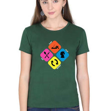 Load image into Gallery viewer, Play Chess T-Shirt for Women-XS(32 Inches)-Dark Green-Ektarfa.online

