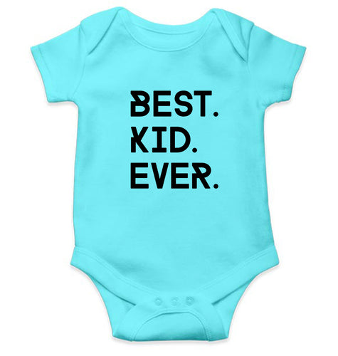 Best Kid Ever Kids Romper For Baby Boy/Girl-0-5 Months(18 Inches)-Sky Blue-Ektarfa.online