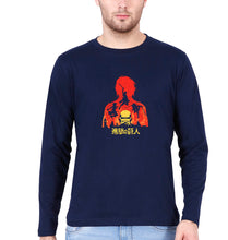 Load image into Gallery viewer, Attack on Titan Full Sleeves T-Shirt for Men-Navy Blue-Ektarfa.online

