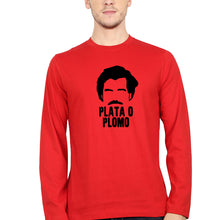 Load image into Gallery viewer, Narcos Plata O Plomo Full Sleeves T-Shirt for Men-Red-Ektarfa.online
