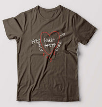 Load image into Gallery viewer, Harry Styles T-Shirt for Men-S(38 Inches)-Olive Green-Ektarfa.online
