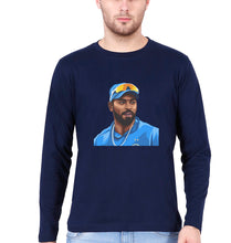 Load image into Gallery viewer, Hardik Pandya Full Sleeves T-Shirt for Men-Navy Blue-Ektarfa.online
