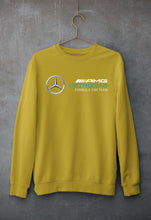 Load image into Gallery viewer, Mercedes AMG Petronas F1 Unisex Sweatshirt for Men/Women-S(40 Inches)-Mustard Yellow-Ektarfa.online
