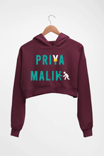 Load image into Gallery viewer, Priya Malik Crop HOODIE FOR WOMEN-Maroon-Ektarfa.online
