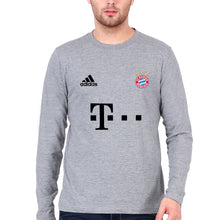 Load image into Gallery viewer, FC Bayern Munich 2021-22 Full Sleeves T-Shirt for Men-S(38 Inches)-Grey Melange-Ektarfa.online
