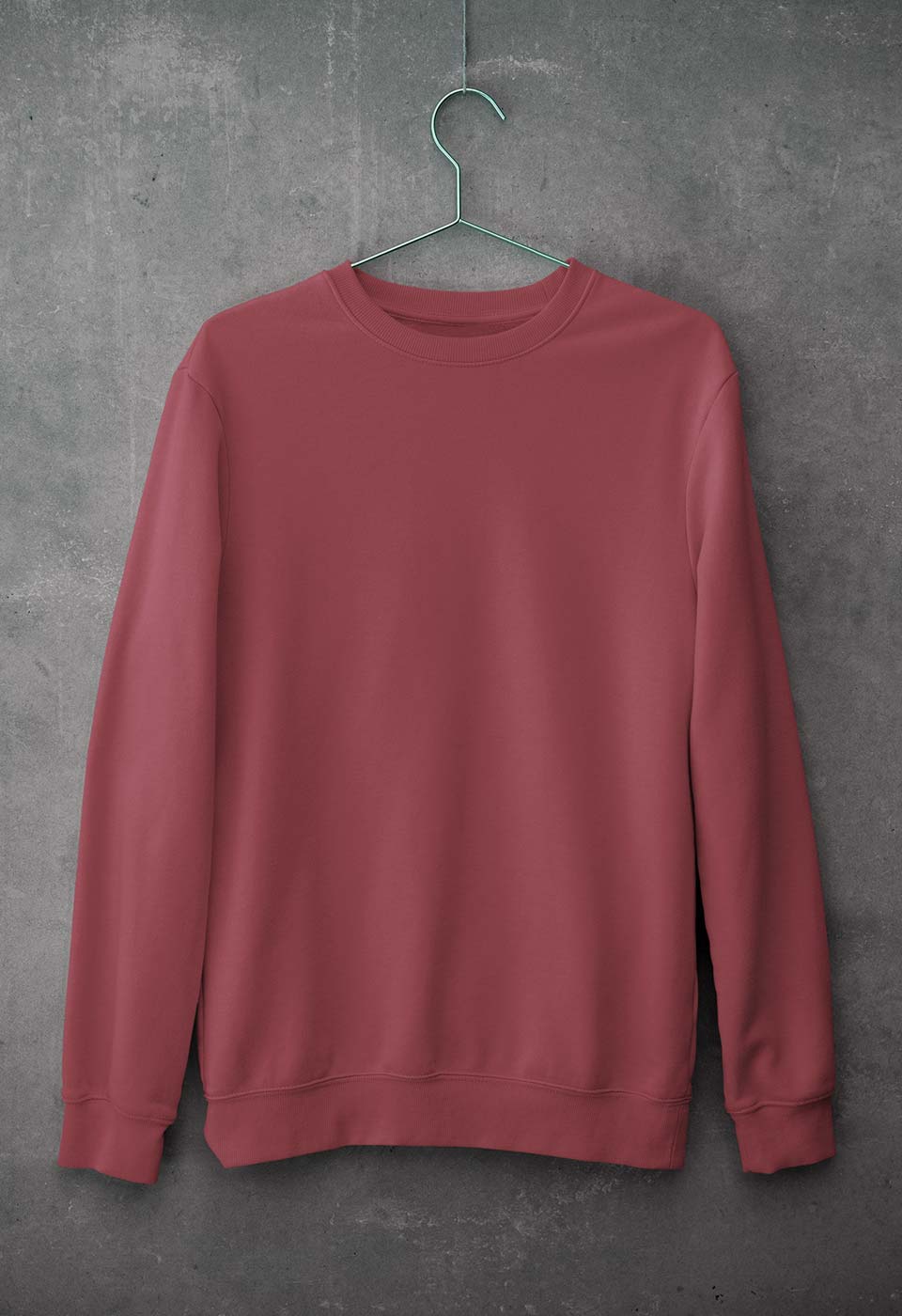 Plain Coral Unisex Sweatshirt for Men/Women