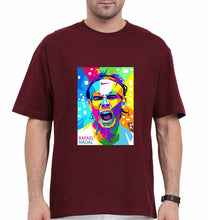 Load image into Gallery viewer, Rafael Nadal (RAFA) Oversized T-Shirt for Men-Maroon-Ektarfa.online
