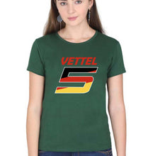 Load image into Gallery viewer, Sebastian Vettel F1 T-Shirt for Women-Dark Green-Ektarfa.online
