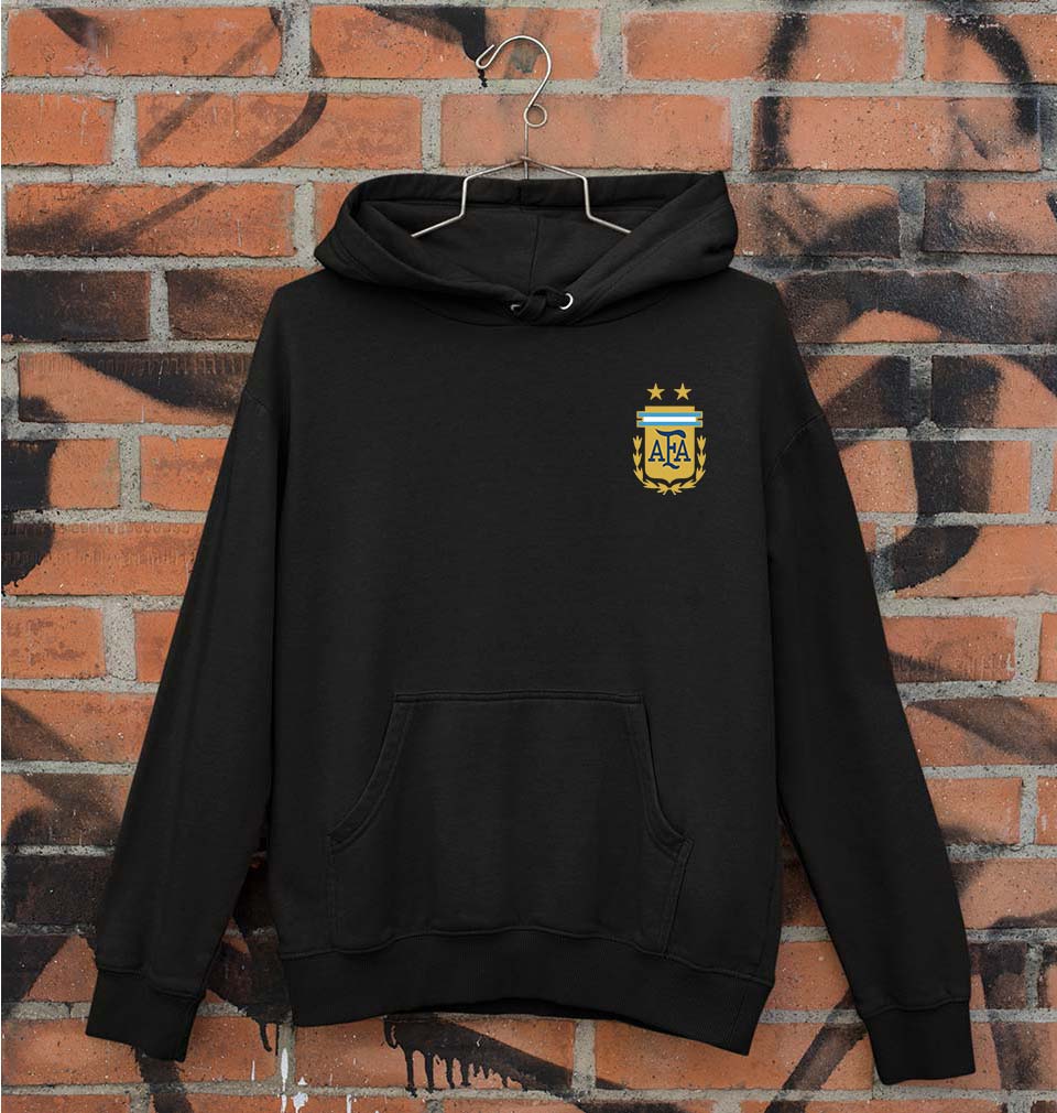 Argentina Football Unisex Hoodie for Men/Women-S(40 Inches)-Black-Ektarfa.online