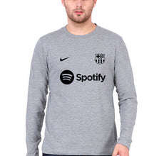 Load image into Gallery viewer, Barcelona 2022-23 Full Sleeves T-Shirt for Men-Grey Melange-Ektarfa.online
