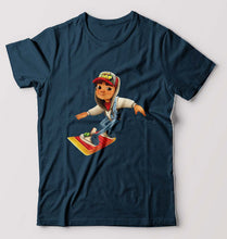 Load image into Gallery viewer, Subway Surfers T-Shirt for Men-S(38 Inches)-Petrol Blue-Ektarfa.online
