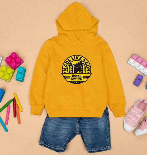 Royal Enfield Kids Hoodie for Boy/Girl-Mustard Yellow-Ektarfa.online