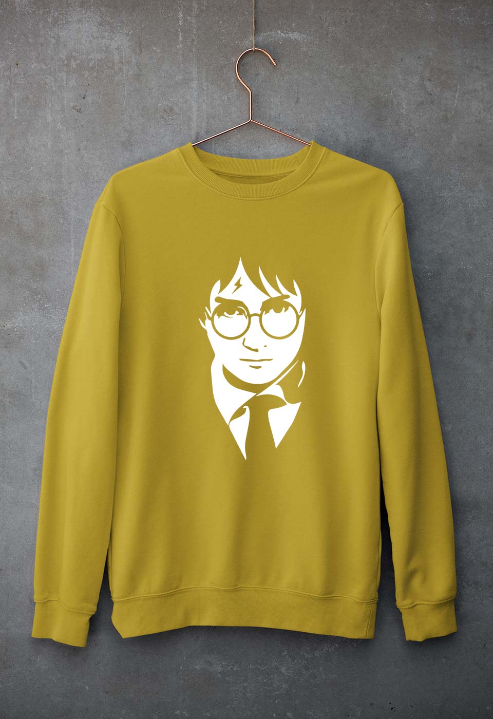 Harry Potter Unisex Sweatshirt for Men/Women-Mustard Yellow-Ektarfa.online