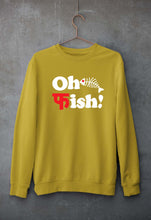 Load image into Gallery viewer, Fish Funny Unisex Sweatshirt for Men/Women-S(40 Inches)-Mustard Yellow-Ektarfa.online
