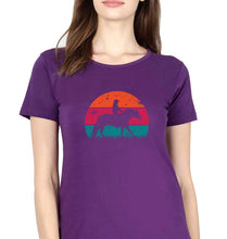 Load image into Gallery viewer, Horse Riding T-Shirt for Women-Purple-Ektarfa.online
