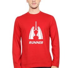 Load image into Gallery viewer, Runner Running Full Sleeves T-Shirt for Men-Red-Ektarfa.online
