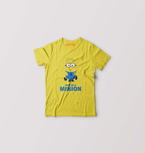 Minion Kids T-Shirt for Boy/Girl-Yellow-Ektarfa.online