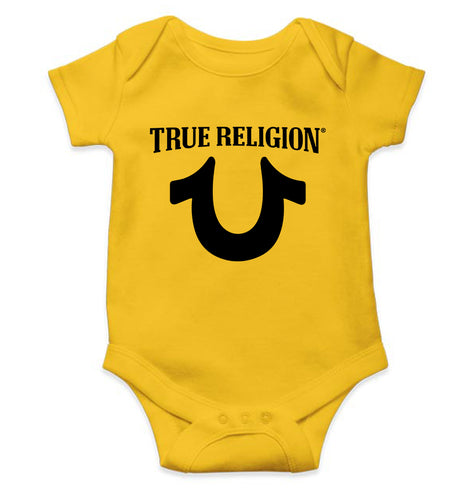 True Religion Kids Romper For Baby Boy/Girl-0-5 Months(18 Inches)-Yellow-Ektarfa.online