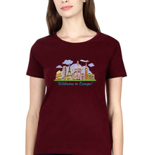 Load image into Gallery viewer, Welcome to Europe T-Shirt for Women-Maroon-Ektarfa.online
