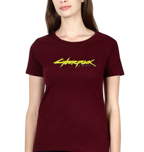 Load image into Gallery viewer, Cyberpunk T-Shirt for Women-Maroon-Ektarfa.online
