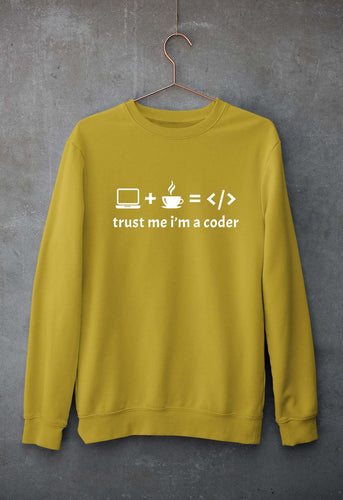 COder Unisex Sweatshirt for Men/Women-Mustrad Yellow-Ektarfa.online