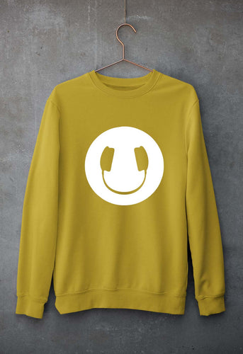 Headphone Eye Unisex Sweatshirt for Men/Women-Mustard Yellow-Ektarfa.online