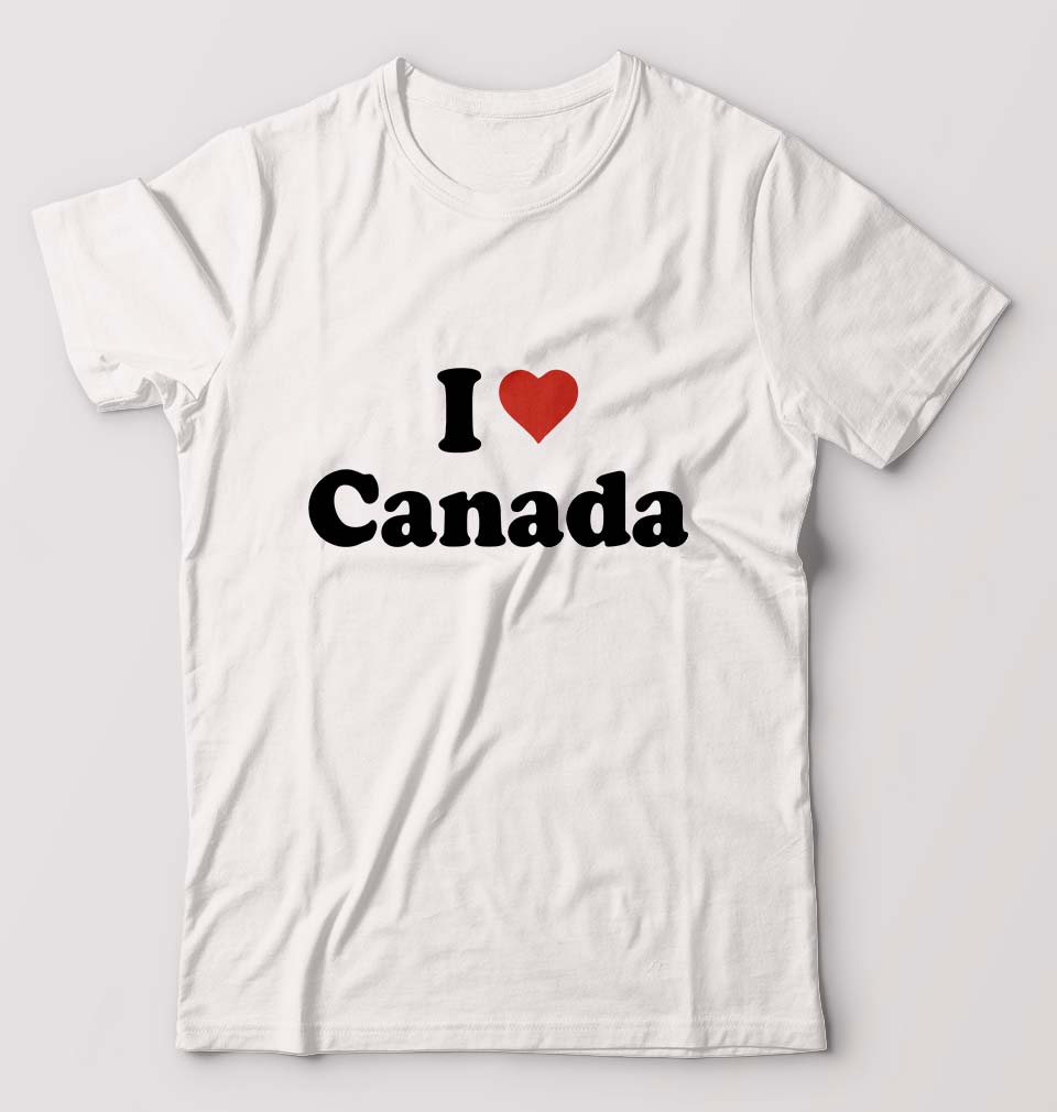 I Love Canada T-Shirt for Men-White-Ektarfa.online