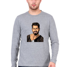 Load image into Gallery viewer, Hardik Pandya Full Sleeves T-Shirt for Men-Grey Melange-Ektarfa.online

