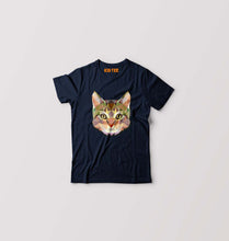 Load image into Gallery viewer, TRIANGLE_CAT Kids T-Shirt for Boy/Girl-Navy Blue-Ektarfa.online
