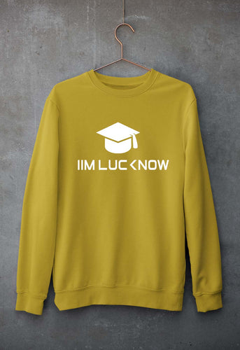 IIM L Lucknow Unisex Sweatshirt for Men/Women-S(40 Inches)-Mustard Yellow-Ektarfa.online