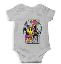 Load image into Gallery viewer, Trippy Psychedelic Skull Emoji Kids Romper For Baby Boy/Girl-Grey-Ektarfa.online
