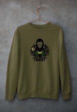 Load image into Gallery viewer, Loki Unisex Sweatshirt for Men/Women-S(40 Inches)-Olive Green-Ektarfa.online
