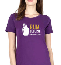 Load image into Gallery viewer, Rum T-Shirt for Women-XS(32 Inches)-Purple-Ektarfa.online
