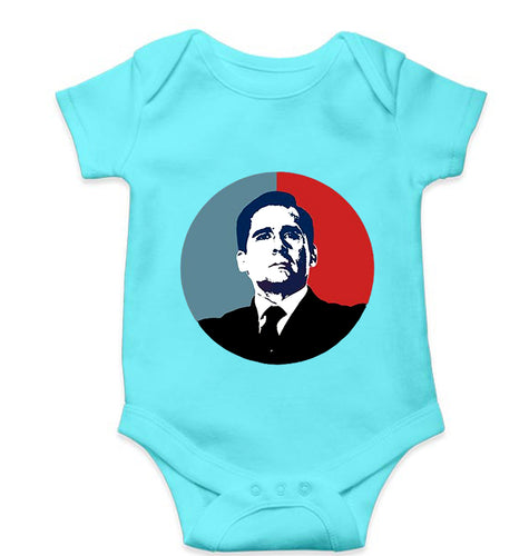 Michael Scott Kids Romper For Baby Boy/Girl-Sky Blue-Ektarfa.online