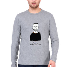 Load image into Gallery viewer, Justin Timberlake Full Sleeves T-Shirt for Men-Grey Melange-Ektarfa.online
