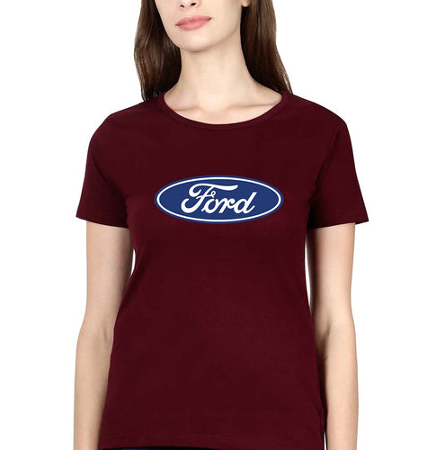 Ford T-Shirt for Women-Maroon-Ektarfa.online