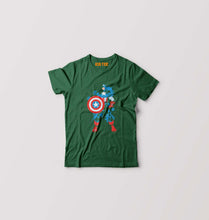 Load image into Gallery viewer, Captain America Superhero Kids T-Shirt for Boy/Girl-Dark Green-Ektarfa.online
