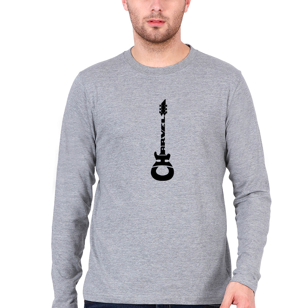 Charvel Guitar Full Sleeves T-Shirt for Men-Grey Melange-Ektarfa.online
