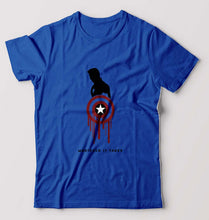 Load image into Gallery viewer, Captain America Superhero T-Shirt for Men-S(38 Inches)-Royal Blue-Ektarfa.online
