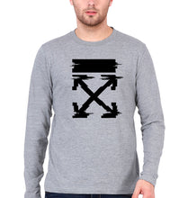 Load image into Gallery viewer, Off White Tee Full Sleeves T-Shirt for Men-Grey Melange-Ektarfa.online
