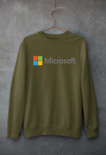 Load image into Gallery viewer, Microsooft Unisex Sweatshirt for Men/Women-S(40 Inches)-Olive Green-Ektarfa.online
