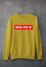 Load image into Gallery viewer, Never Give UP Unisex Sweatshirt for Men/Women-Mustard Yellow-Ektarfa.online
