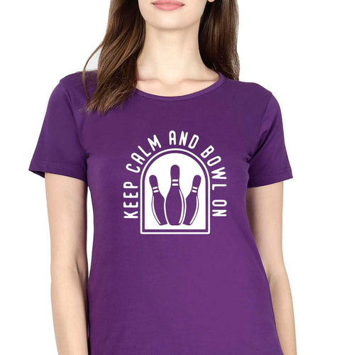 Bowling T-Shirt for Women-Purple-Ektarfa.online