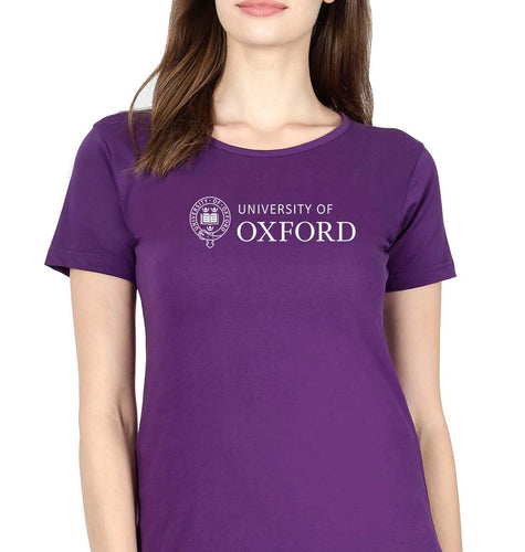 University of Oxford T-Shirt for Women-XS(32 Inches)-Purple-Ektarfa.online
