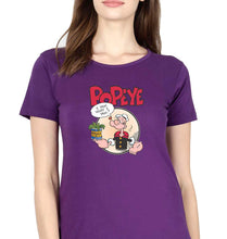 Load image into Gallery viewer, Popeye T-Shirt for Women-Purple-Ektarfa.online
