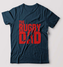 Load image into Gallery viewer, Rugby Dad T-Shirt for Men-Petrol Blue-Ektarfa.online
